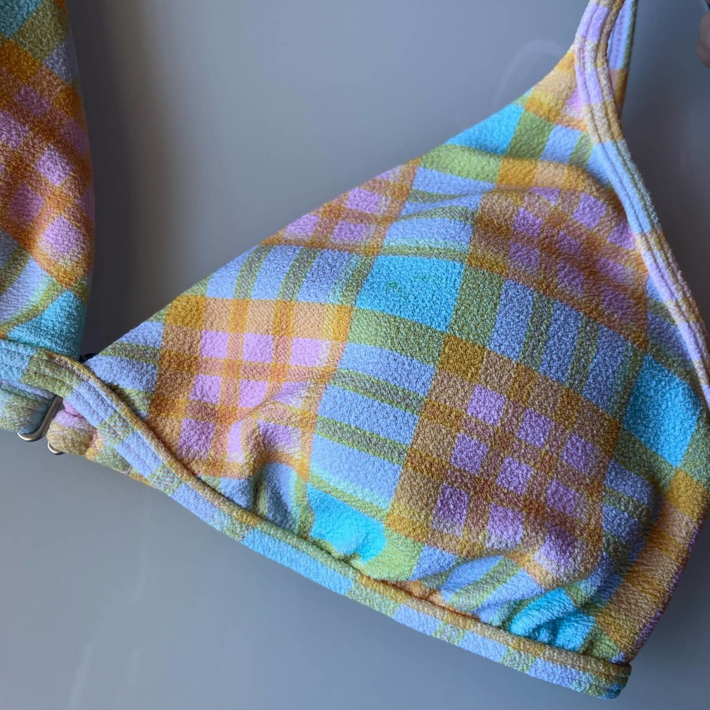 Billabong Check Please Charlie Triangle Bikini Top - image 4